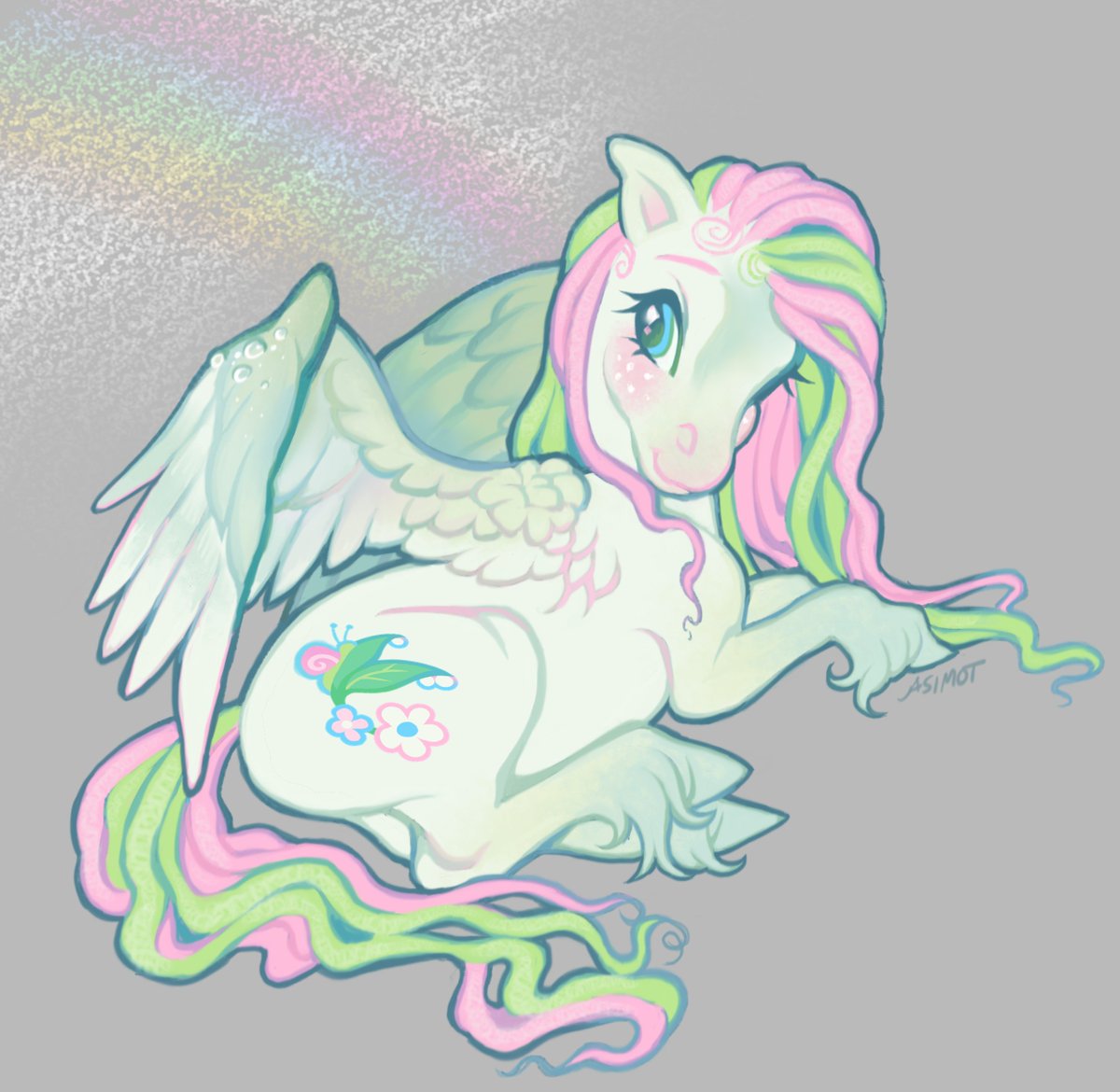 asimot2000's tweet photo. her name is Rainbelle #oc https://t.co/zj33iVy3ic
