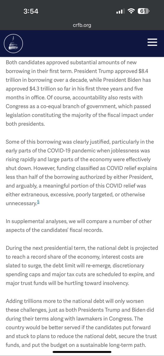 AhMessiah's tweet photo. @riostoriches @SalehChadwick @fck_adrian You realize that last key point just deflated your argument you dumb fuck? LMAO. What is the point you’re making? They both have added debt. Trump’s plan will be worse for Citizens. https://t.co/V0iPe51Zkw