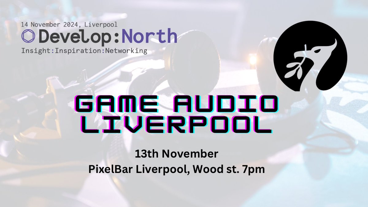 Quick repost of this as it’s fast approaching, a must for people attending Develop:Nortth
eventbrite.co.uk/e/game-audio...

#gameaudio #developnorth #developconf #sounddesign #audio #gamedev #wwise #fmod #unity #unrealengine