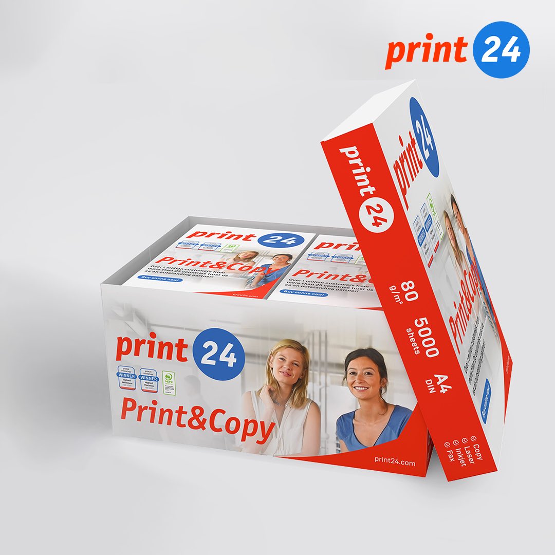 print24_ie's tweet photo. print24 Printer Paper/Copy Paper – test winner with environmental certificate!
Our print24 printer/copy paper has triumphed in a product test conducted by the renowned independent testing institute SID (Saxon Institute for the Printing Industry) 
Order at https://t.co/ab029lEVTR! https://t.co/jrflBOXWQk