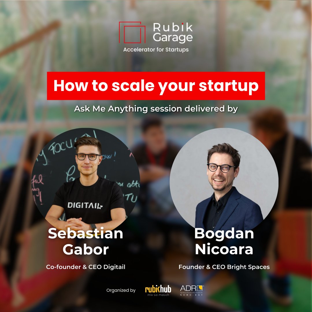 RubikHub (@rubikhub) on Twitter photo ๐
These weeks, founders from Rubik Garage, our acceleration program, gained valuable insights from <a href="/sebastianDGT/">Sebastian Gabor</a> and <a href="/bogdannicoara86/">Bogdan Nicoarฤ</a> during an online session on ๐ Scaling Your Startup. Huge thanks for inspiring our founders to dream big and take bold steps! #Startups ๐
These weeks, founders from Rubik Garage, our acceleration program, gained valuable insights from <a href="/sebastianDGT/">Sebastian Gabor</a> and <a href="/bogdannicoara86/">Bogdan Nicoarฤ</a> during an online session on ๐ Scaling Your Startup. Huge thanks for inspiring our founders to dream big and take bold steps! #Startups