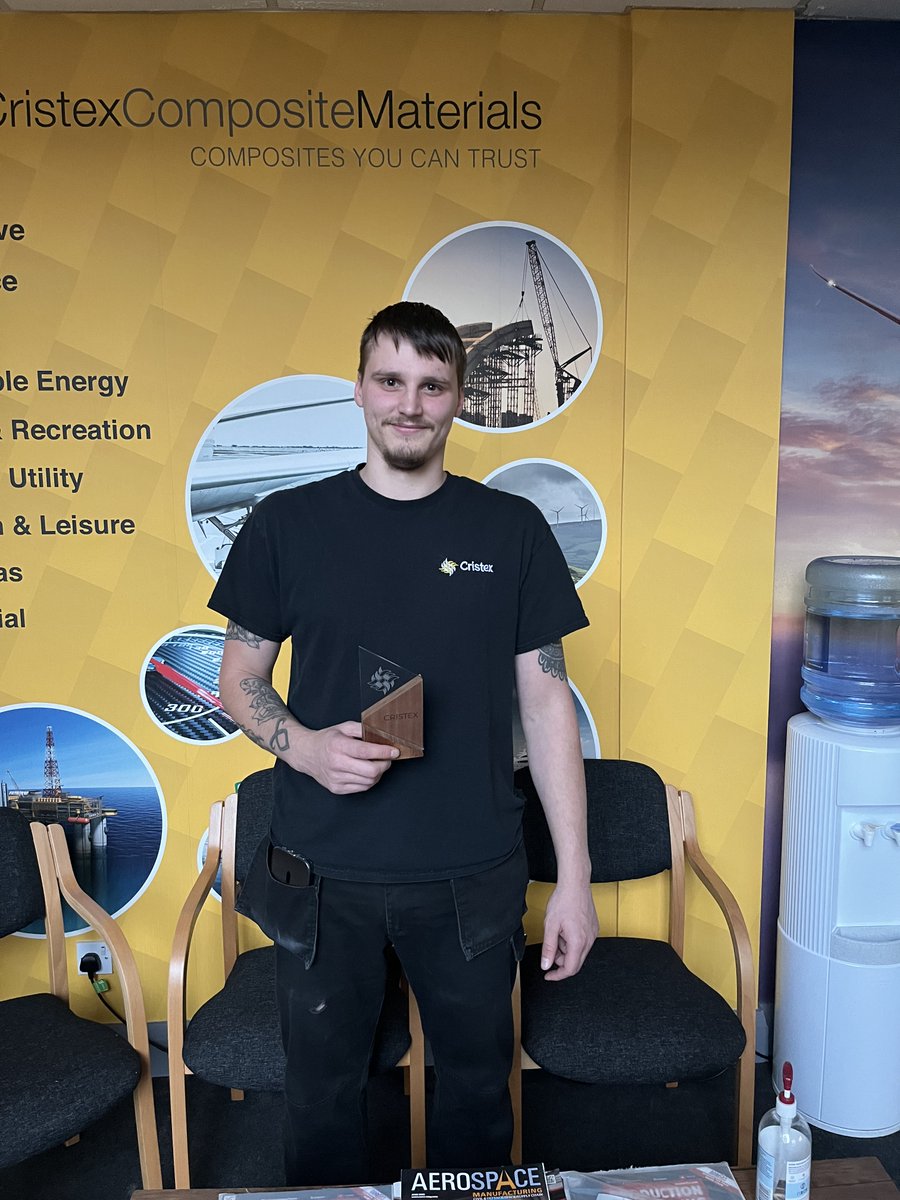 Our employee of the month for October is Zach Spoors! 👏 

Zach's hard work and commitment at Cristex has led him being promoted to Team Leader in Production. 

Well done Zach! 💛 

cristex.co.uk/employee-of-th… 

#Cristex #Employeeofthemonth