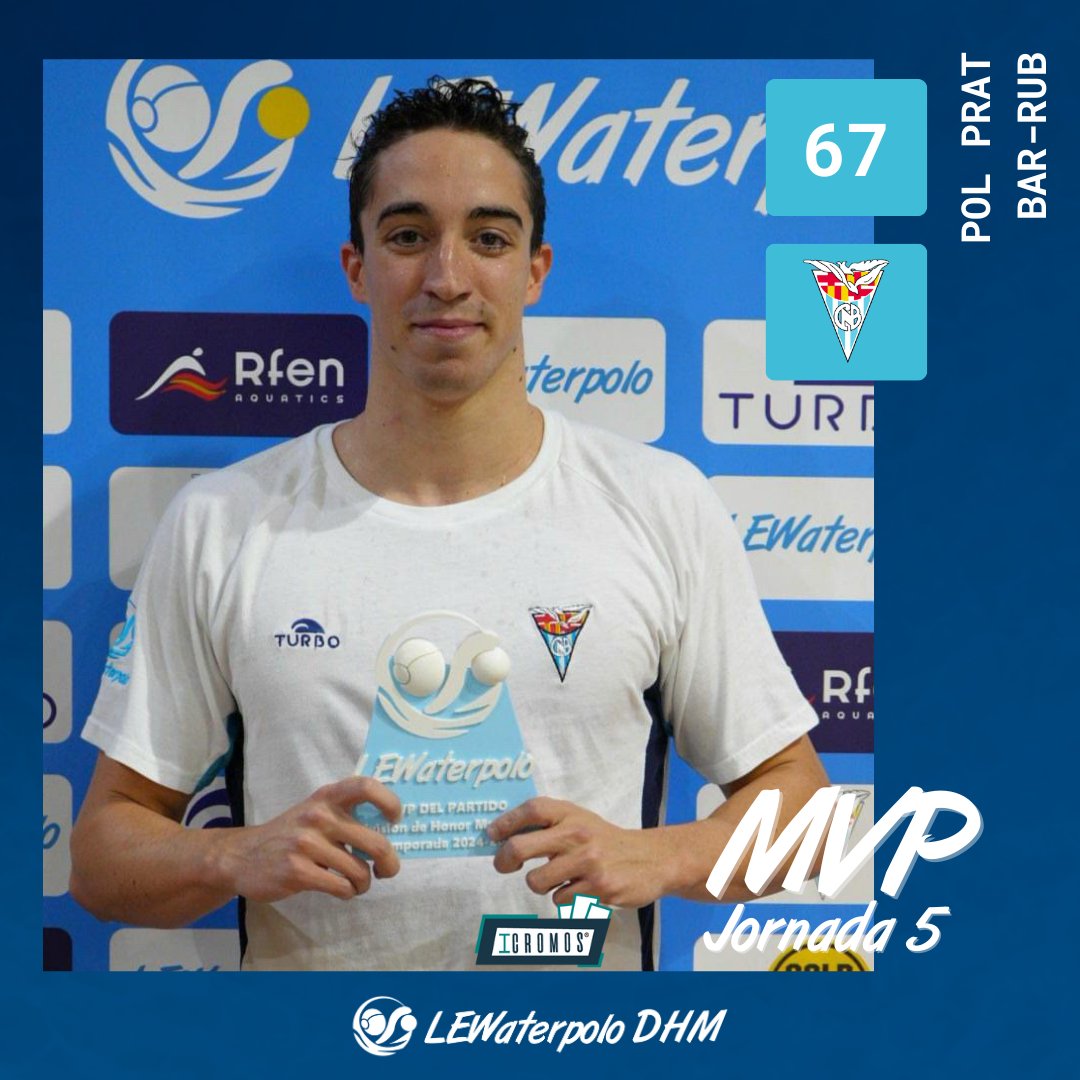 LEWaterpolo's tweet photo. 🏅𝐌𝐕𝐏𝐬 𝐈𝐂𝐑𝐎𝐌𝐎𝐒 | 𝐋𝐄𝐖𝐚𝐭𝐞𝐫𝐩𝐨𝐥𝐨 𝐃𝐇𝐌 🤽‍♂️
𝑱𝑶𝑹𝑵𝑨𝑫𝑨 5️⃣

🥇 Diego Tebar
🥇 Tomás Perrone
🥇 Pol Prat
🥇 Gerard Cuacos
🥇  Xavi Teclas
🥇 Juan Carlos Reguera
Estos son los  #MVPIcromos de los partidos de esta jornada 🔝

@Icromosl 
#LEWaterpolo
@cncaballa https://t.co/fL7iXYQU70