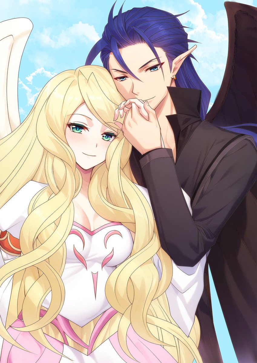 #いい推しの日 #いい推しの日2024 
ファイアーエムブレム暁の女神
ネサラ＆リアーネ/Naesala＆Leanne

FEは誰を描くか迷って推しカプにしました