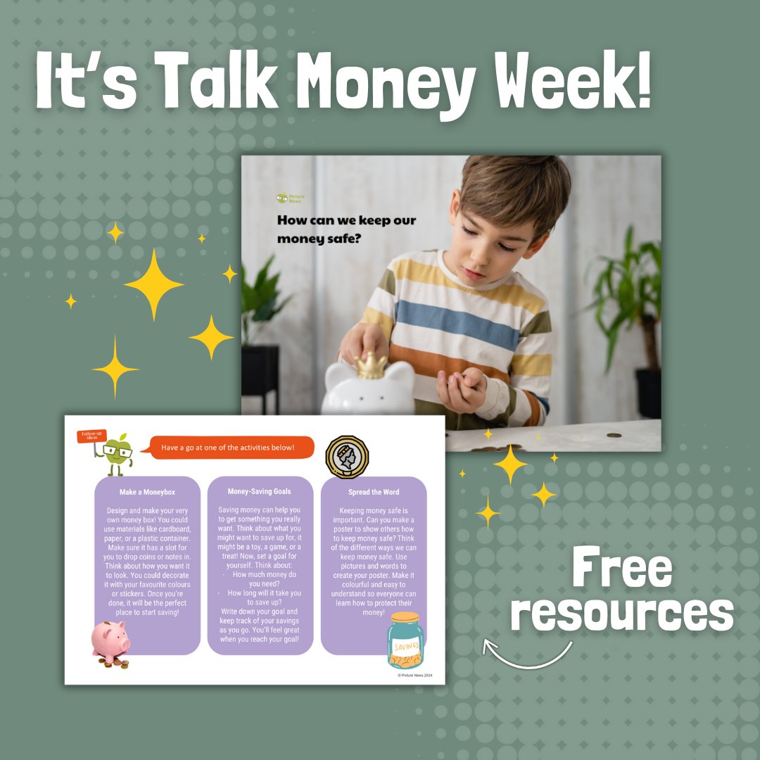 Picture News (@helppicture) on Twitter photo If you #DoOneThing this #TalkMoneyWeek, use our special resource created alongside <a href="/justfinancefdn/">Just Finance Foundation</a>, to open up conversations about money in your classroom.
Packed with activities and prompts, it’s designed to get young learners thinking about money safety and smart financial If you #DoOneThing this #TalkMoneyWeek, use our special resource created alongside <a href="/justfinancefdn/">Just Finance Foundation</a>, to open up conversations about money in your classroom.
Packed with activities and prompts, it’s designed to get young learners thinking about money safety and smart financial