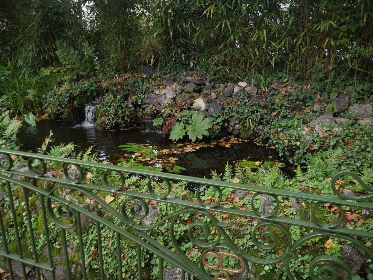 Royal Avenue Gardens, Dartmouth.  Opened in 1887, this relaxing space overlooks the river and inner harbour.  Features include a cast iron bandstand, fountain (1897)celebrating Queen Victoria's Diamond Jubilee and a war memorial, to name a few.
