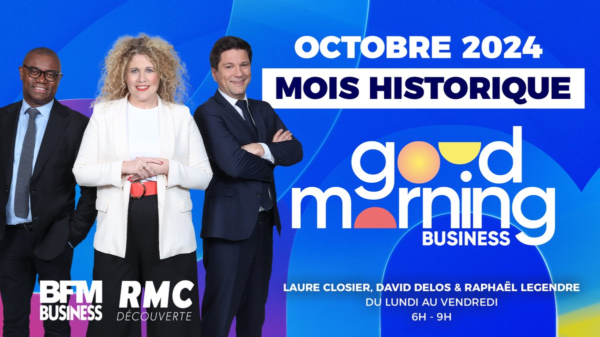 📺#AUDIENCES - Octobre 2024

🏆MOIS RECORD POUR LA MATINALE <a href="/goodmorning_biz/">Good Morning Business</a> sur <a href="/RMCDecouverte/">RMC Découverte</a> 

✅1,4% de PDA

📺📻🖥️Co-diffusée du lundi au vendredi de 6h à 9h sur <a href="/bfmbusiness/">BFM Business</a>

#PREMIÈRE SUR L'ÉCO
