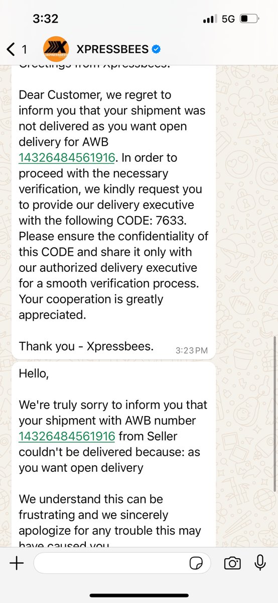 RaviDagarX's tweet photo. Today I again got same message on whatsapp from @XpressBees_IN  but I didn’t get any call from delivery boy. I emailed again to @XpressBees_IN and no reply. Why are you not delivering my package? https://t.co/oClSzSBxD0