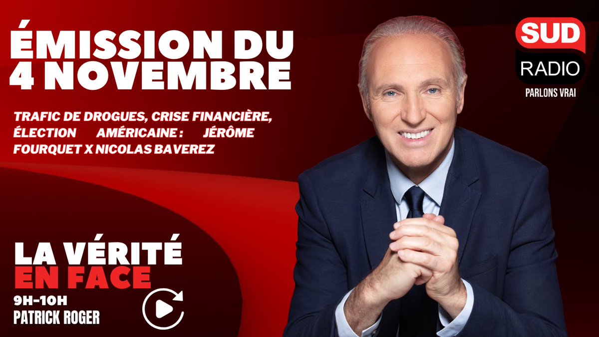 Vous avez manqué #LaVéritéEnFace ? Retrouvez le replay de l'émission du 04/10 en intégralité avec <a href="/PatrickRogerE/">Patrick Roger</a> et ses invités Jérôme Fourquet et <a href="/NicolasBaverez/">Nicolas Baverez</a>

Le replay : sudradio.fr/emission/la-ve…