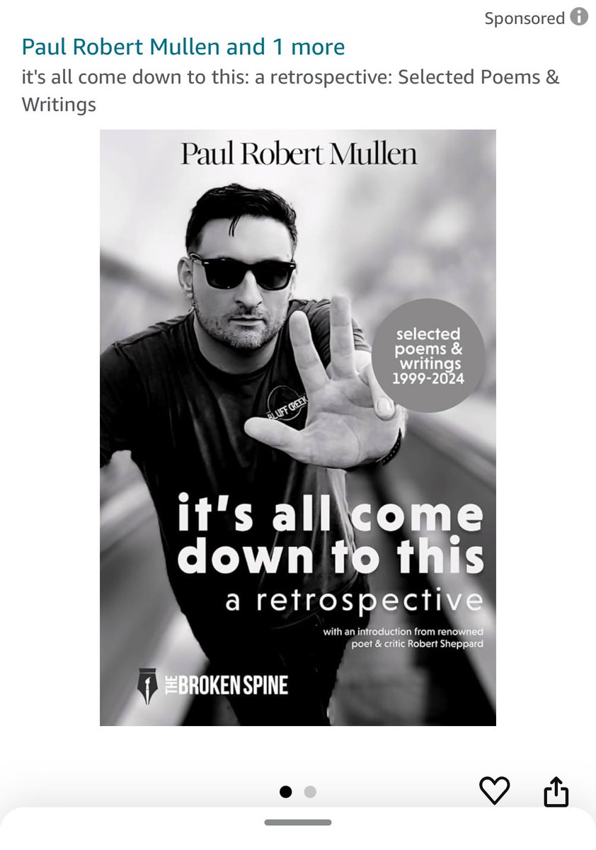 mushyprm35's tweet image. A good time to grab a copy at 17% off! #itsallcomedowntothis #poems #poetrylovers #poetrypeople #poetrytwitter #PoemSociety #PoetrySavesLives #newbook @BrokenSpineArts