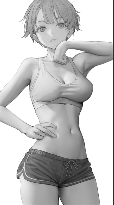 ちょっと肌塗り実験用の下書き 