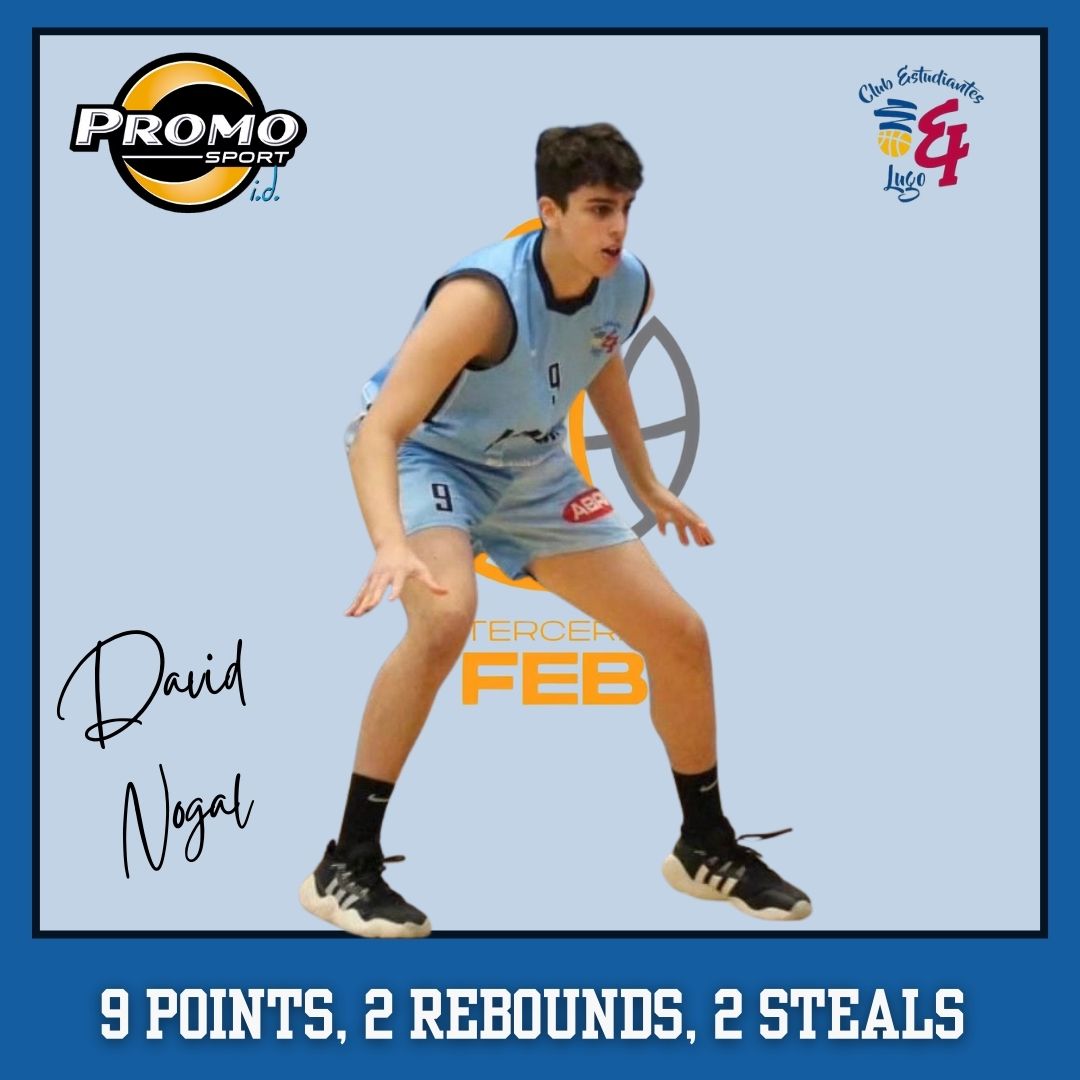 Spain - 3ª FEB 🇪🇸 David Nogal had 9 points, 2 rebounds and 2 steals for Estudiantes de Lugo #PSFam