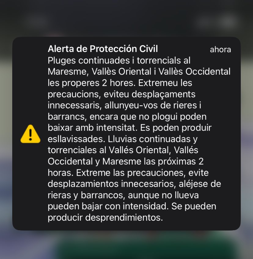 🚨¡ALERTA ROJA EN LA ZONA DEL LITORAL DE BARCELONA!🚨

¡Cuidaros mucho, y mantened todas las precauciones necesarias!

¡Recordad que no os pueden obligar a manteneros en vuestro puesto de trabajo cuando se decreta este tipo de alarma!