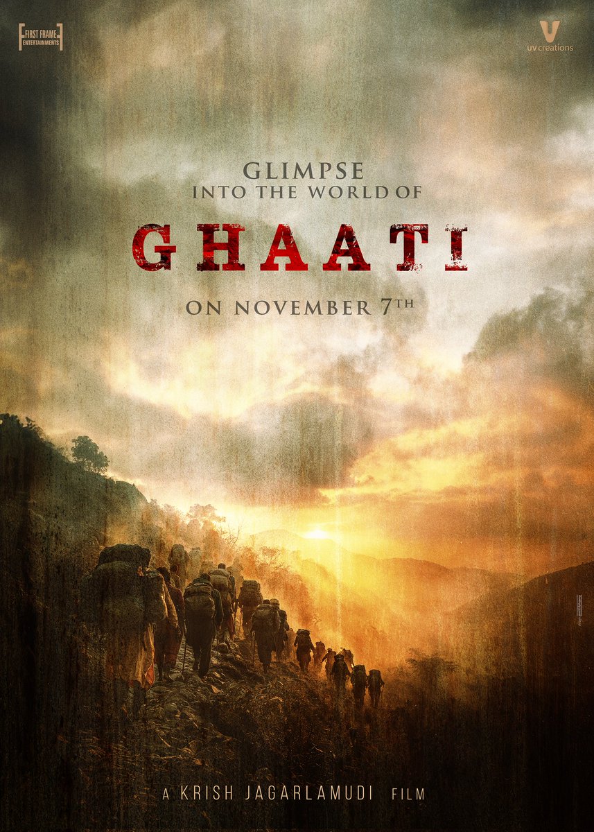 Krish Jagarlamudi (@dirkrish) on Twitter photo Just 4 days to go for the birthday of The Queen, #AnushkaShetty, and the same 4 days to wrap up #GHAATI's shooting journey ❤️🔥
Mark your calendars for November 7th as we celebrate with a special glimpse into the world of #GHAATI 🎬✨
<a href="/UV_Creations/">UV Creations</a> <a href="/FirstFrame_Ent/">First Frame Entertainments</a> Just 4 days to go for the birthday of The Queen, #AnushkaShetty, and the same 4 days to wrap up #GHAATI's shooting journey ❤️🔥
Mark your calendars for November 7th as we celebrate with a special glimpse into the world of #GHAATI 🎬✨
<a href="/UV_Creations/">UV Creations</a> <a href="/FirstFrame_Ent/">First Frame Entertainments</a>