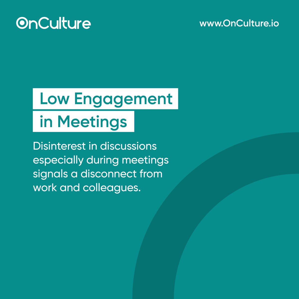 OnCulture_'s tweet photo. As a Manager or Leader, there are telling signs you can note that shows your employees are not well engaged at work. Listening in for these signs are important to reduce employee turnover.
#OnCulture
#highturnover
#workplaceculture https://t.co/yzcOm3ldGM