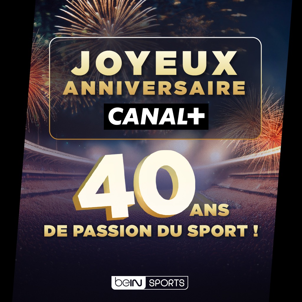 🎂 Joyeux anniversaire <a href="/canalplus/">CANAL+</a>
⚽🏉 40 ans de passion du sport !
# ensemble sur les terrains #