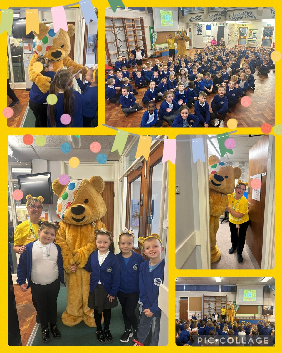 Croesawu Pudsey! We've had a wonderful morning dancing with Pudsey as he kick started his Pudsey Roadshow with <a href="/asda/">Asda</a> this morning at Ysgol y Foryd! Good luck for the rest of the Roadshow acroas North Wales. Diolch am ddod i ddawnsio efo ni Pudsey!!!@BBCCiN