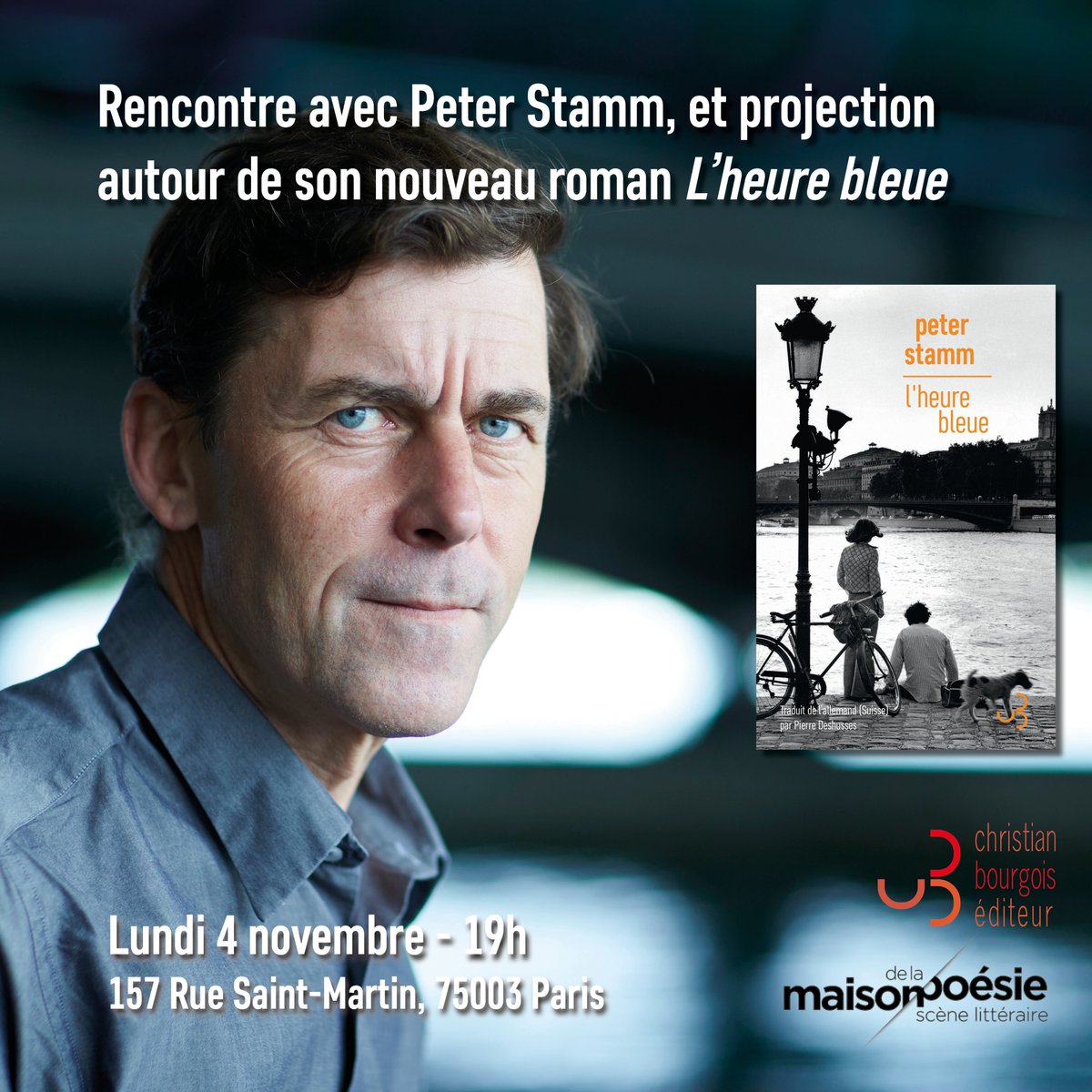 Rencontre ce soir avec Peter Stamm à la <a href="/maisonpoesie1/">Maison de la Poésie - Scène littéraire</a>