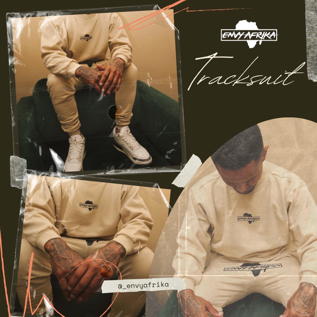 Step up your style with Envy Afrika Tracksuits! 🔥 Shop here: store109119007.company.site‍

Perfect blend of comfort and style, ready for any vibe. Available now for R700 with R100 nationwide delivery. Grab yours today and rep the look! 🛍️