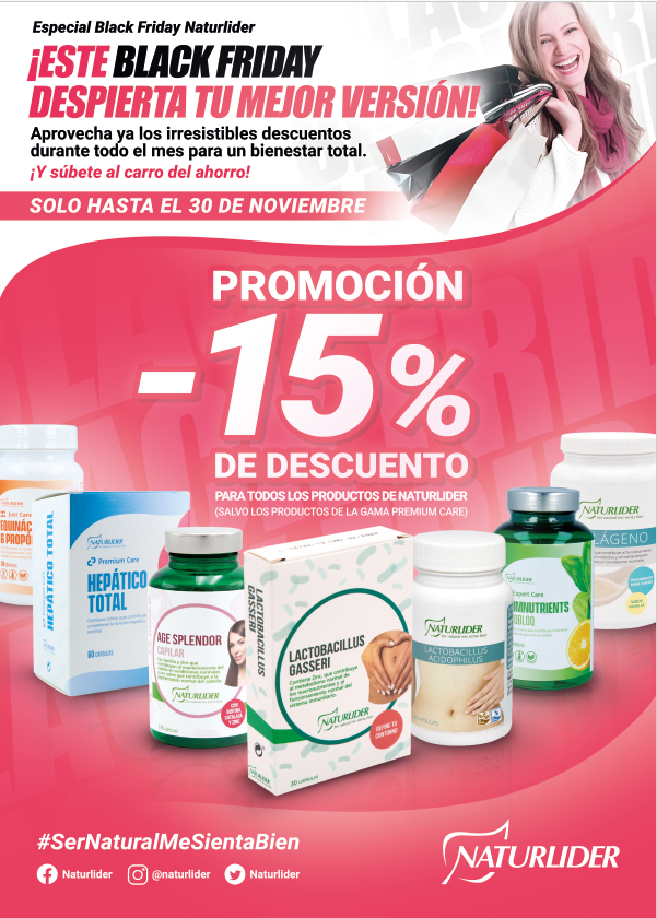 📷¡Comienza el mes del Black Friday!📷
📷 -15% de descuento en todos los productos, excepto en los de la gama Premium Care📷
No dejes escapar este mes y aprovecha esta oportunidad.
Oferta disponible hasta el 30 de Noviembre.
📷 naturlideronline.es
#Naturlider #blackfriday2024