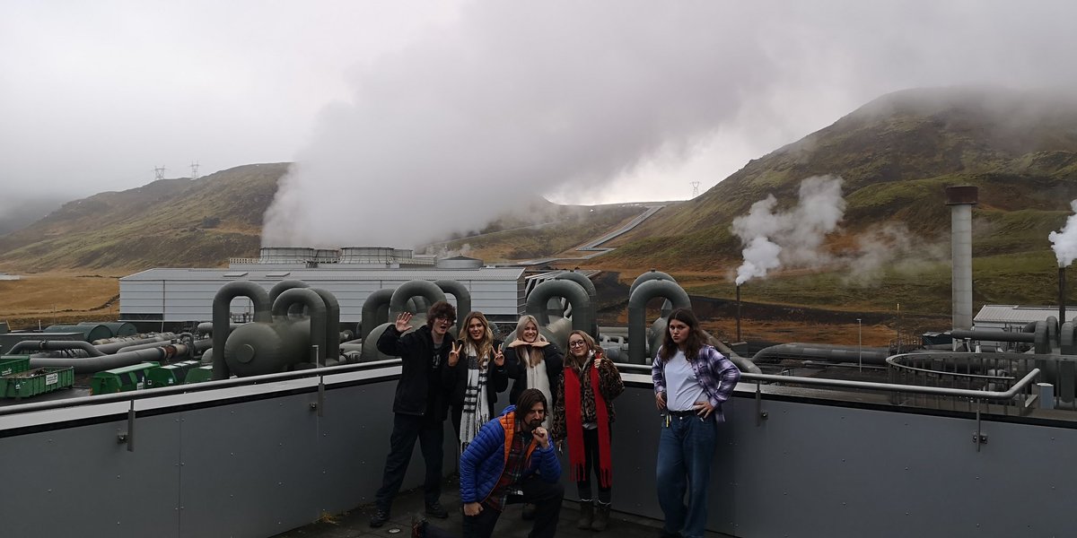 nsgeolegend's tweet photo. @nailseaschool @NailseaSixth #geolegends learning about geothermal energy and carbon capture and sequestration at the Hellisheidi geothermal power station. The #carbfix programme is sooooooo cool! Gas in to stone! https://t.co/bLSsd4B1I1