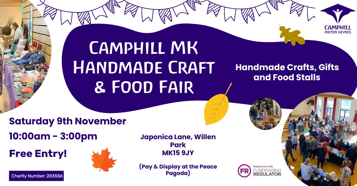 Chrysalis Theatre MK (@chrysalismk) on Twitter photo Don't miss <a href="/CamphillMK/">Camphill MK Communities</a>'s Handmade Craft & Food Fair on Sat 9th Nov!
It will showcase the very best in local hand-crafted gifts and culinary treats.
Please join us at this truly local (and free) indoor event.
camphillmk.co.uk/news-events/cr…
#CamphillMK #CraftFair #LoveMK #WhatsOnMK Don't miss <a href="/CamphillMK/">Camphill MK Communities</a>'s Handmade Craft & Food Fair on Sat 9th Nov!
It will showcase the very best in local hand-crafted gifts and culinary treats.
Please join us at this truly local (and free) indoor event.
camphillmk.co.uk/news-events/cr…
#CamphillMK #CraftFair #LoveMK #WhatsOnMK