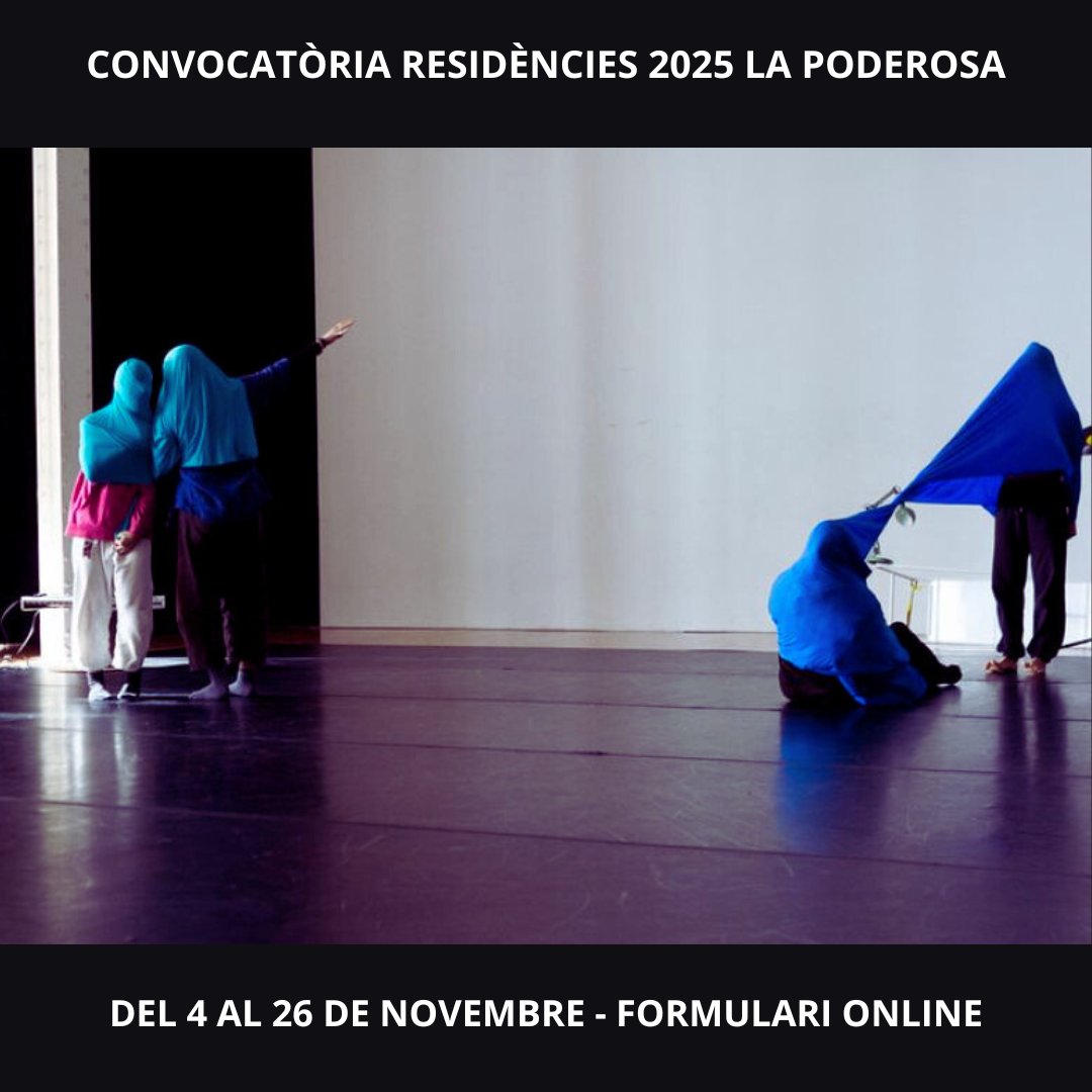 La Poderosa (@poderosa_bcn) on Twitter photo 💥Convocatoria de Residencias la Poderosa 2025💥
lapoderosa.es/es/evento/nuev…
Dirigida a creadoras e investigadoras vinculadas a las artes vivas, la danza, la coreografía y la performance.
🗓️Del 4 al 26/11 hasta las 00h.
⌛️Resolución provisional 20/12
<a href="/fabraicoats_fic/">Fabra i Coats: Centre d'Art i Fàbrica de Creació</a> <a href="/FabraiCoats/">Fabra i Coats</a> 💥Convocatoria de Residencias la Poderosa 2025💥
lapoderosa.es/es/evento/nuev…
Dirigida a creadoras e investigadoras vinculadas a las artes vivas, la danza, la coreografía y la performance.
🗓️Del 4 al 26/11 hasta las 00h.
⌛️Resolución provisional 20/12
<a href="/fabraicoats_fic/">Fabra i Coats: Centre d'Art i Fàbrica de Creació</a> <a href="/FabraiCoats/">Fabra i Coats</a>