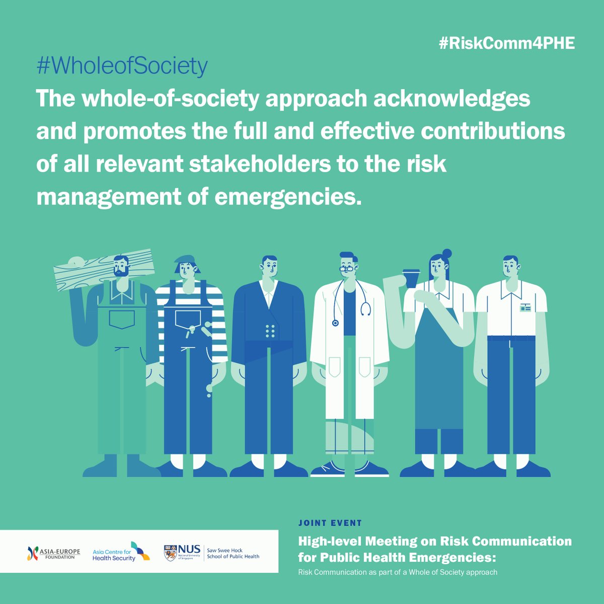 ASEF_PHN's tweet image. 🌍 The #WholeofSociety approach is key to effective public health responses! Engaging all stakeholders—from individuals to governments—ensures coordinated action and tailored risk communication. Look out for our updates on 6-7 Nov from #RiskComm4PHE