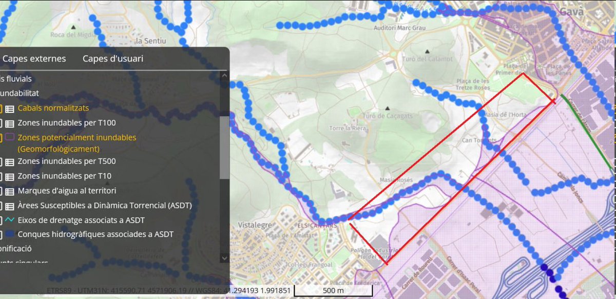 SalvemElCalamot's tweet photo. La zona de risc d'inundació on Gavà vol construir 5.000 habitatges totalment anegada https://t.co/oh2e8CyLJu