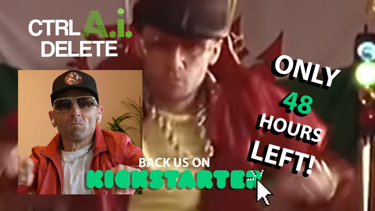 Hyped like a 90s dance video! 🕺It’s our final 48-hour push to further fund Ctrl AI Delete - the ‘retrogaming vs AI’ comedy film! At £55K, we unlock <a href="/UtahSaints/">Utah Saints</a> at the Premiere After Party and more... Let’s make this epic! 🚀📼 kickstarter.com/projects/ctrla…