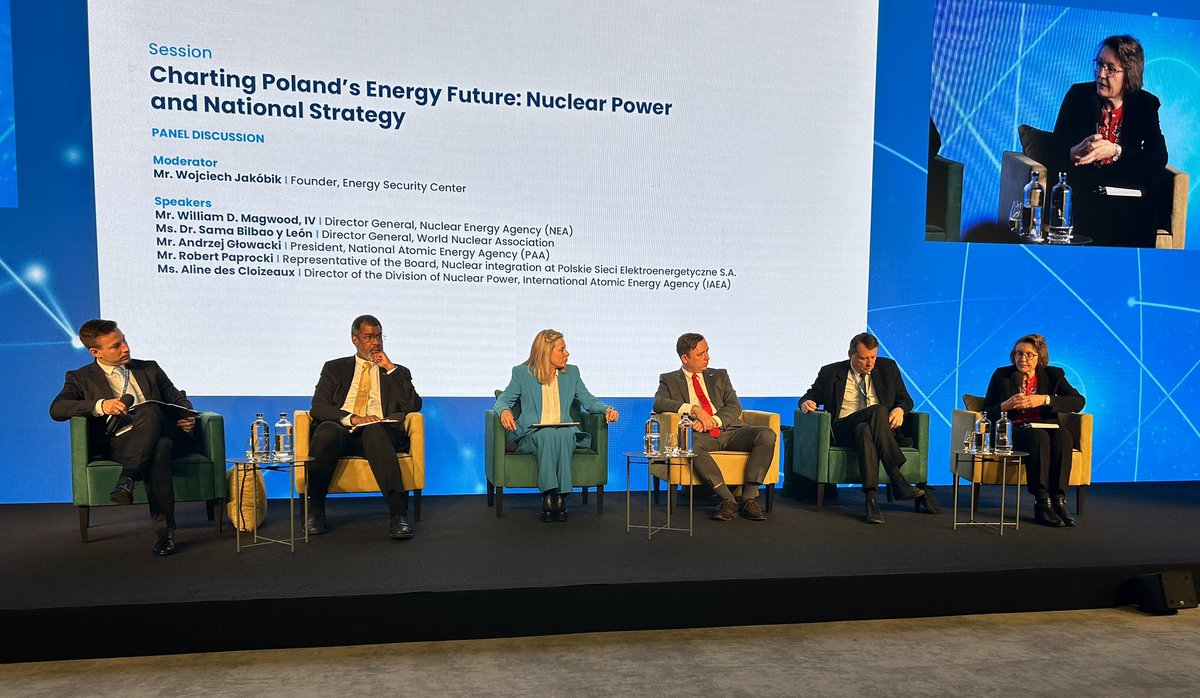 Delighted to attend Nuclear Inter Jura 2024. World legal experts and regulators regroup in 🇵🇱to discuss safe way forward on #nuclear. SMRs high on the agenda. À l’aube de la #COP29 il est clair que le nucléaire fait partie intégrante des solutions de décarbonisation.