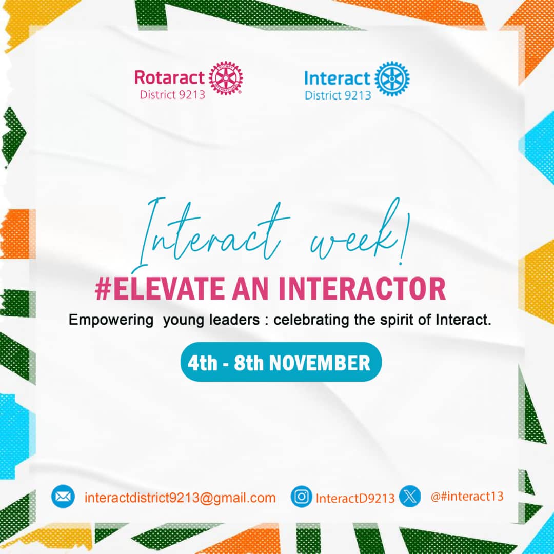 RotaractAfRU's tweet image. Interact Clubs are a vital component to Rotary as an organization, to the communities they serve and most importantly to the youth involved. 

#InteractWeek | @interact9213