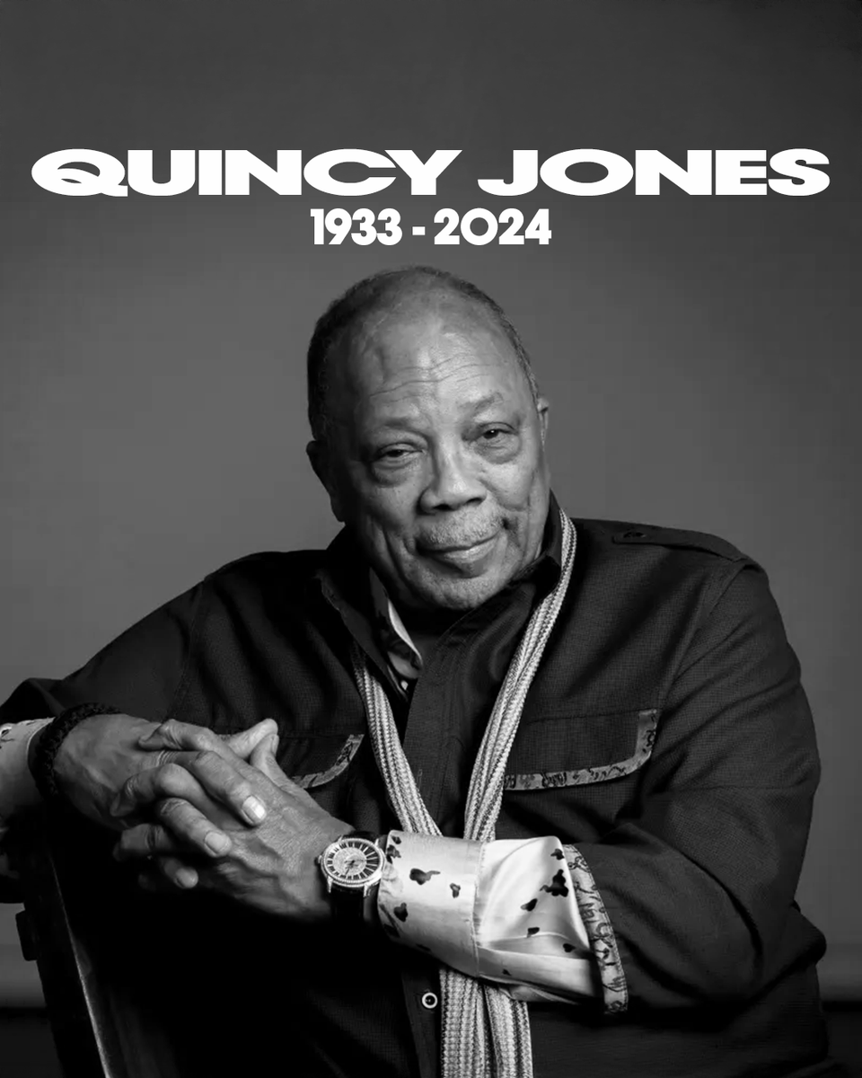 We lost one of the all-time greats… Quincy Jones 👑

Today, the world lost a true musical giant, a visionary whose influence spans generations and genres.

Quincy Jones wasn’t just a producer - he was an innovator who revolutionised the worlds of soul, jazz, hip-hop, and even