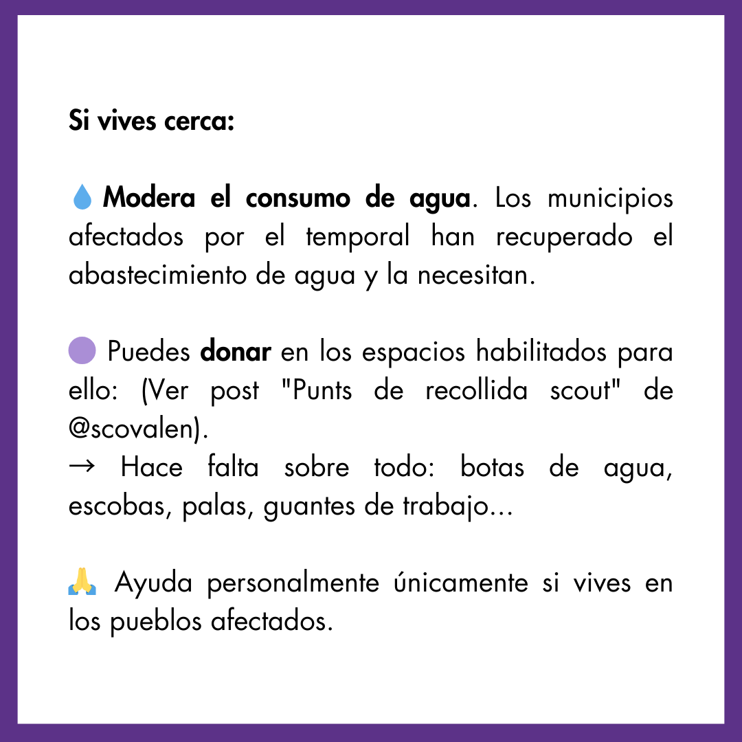 scout_es's tweet photo. ⚜️ Como scouts, está en nuestro ADN ayudar cuando alguien lo necesita, y ahora hay muchas personas afectadas por la DANA.
¿Cómo echar una mano de forma ordenada?Para donaciones podéis consultar también las cuentas facilitadas por cada Organización Federada en cada una de las CCAA https://t.co/XsrXAhH0b0