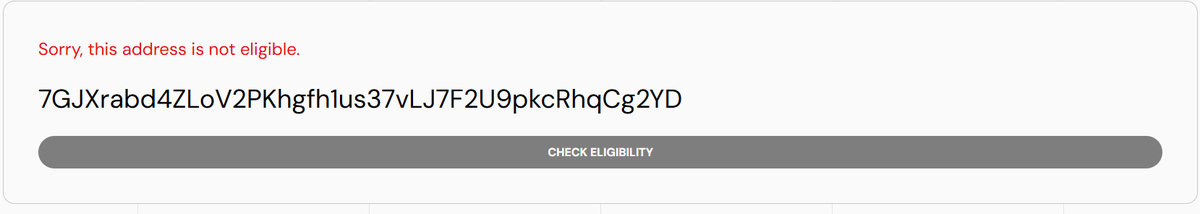 Why are you not giving me the grass tokens I earned? I have been here since last year. I was even eligible on your "Final Checker" and now on CLAIM date it says "NOT ELIGIBLE"?  Nice treatment from one of the few who supported you since last year! 

<a href="/getgrass_io/">touch grass</a> <a href="/grassfdn/">Grass Foundation</a>