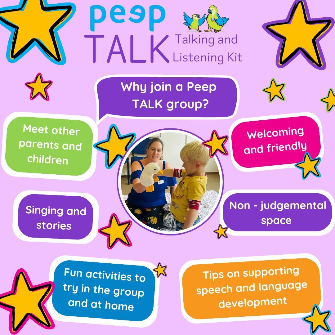 As well as offering a welcoming space to connect &amp; share experiences, Peep TALK groups are also lots of fun! Parents will leave with a toolkit of handouts, activities, video clips &amp; practical tips to support their child's communication. 

peeple.org.uk/peep-talk

#SPL