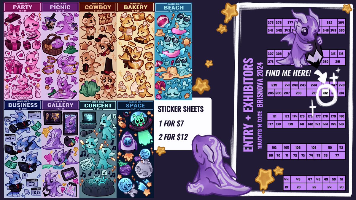My catalogue for Brisbane Supanova this weekend! Find me at BCEC at #212. Lets Party!!! #brisnova #brisnova2024 #brisbanesupanova