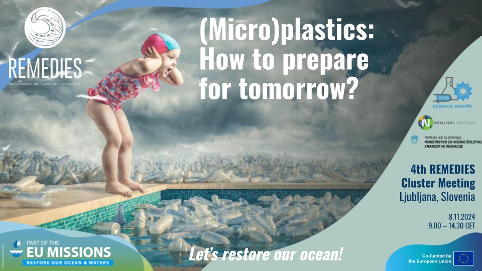 kemijski's tweet image. REMEDIES – Vabljeni na dogodek: (Mikro)plastika: Kako se lahko pripravimo na jutri?, ki bo potekal v petek, 8. 11. 2024, ob 9.00. Dogodek v soorganizaciji z Ministrstvo za visoko šolstvo, znanost in inovacije bo omogočil kritične razprave o izzivih (mikro)plastike in strategijah…