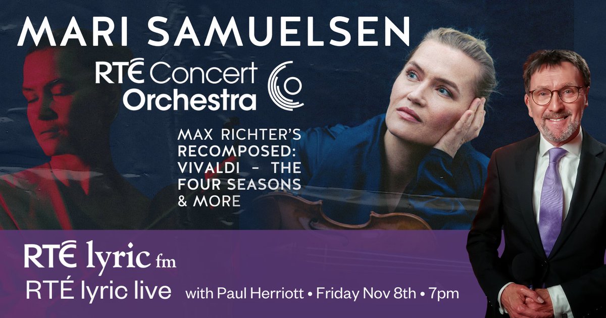 RTÉConcertOrchestra (@rte_co) on Twitter photo This Friday, tune in to <a href="/RTElyricfm/">RTÉ lyric fm</a> for lyric live with <a href="/Paullyricfm/">Paul Herriott</a> to listen back to the incredible <a href="/samuelsofficial/">Mari Samuelsen</a>'s performance of Max Richter's Four Seasons and more with the RTÉ Concert Orchestra 📻 This Friday, tune in to <a href="/RTElyricfm/">RTÉ lyric fm</a> for lyric live with <a href="/Paullyricfm/">Paul Herriott</a> to listen back to the incredible <a href="/samuelsofficial/">Mari Samuelsen</a>'s performance of Max Richter's Four Seasons and more with the RTÉ Concert Orchestra 📻