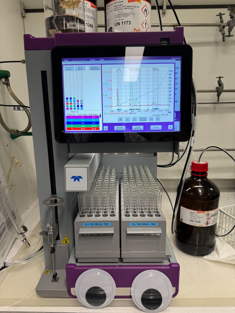 Willis Research Group (@willis_group) on Twitter photo We recently welcomed a new group member who is an expert in separations - welcome Bernard! Fitted with an ELSD, he allows us to separate and purify some of our trickier crude mixtures and is fast becoming a key part of the group 🧪😀🎉<a href="/IscoUk/">Teledyne ISCO UK</a> #Chemistry #purification #flashcolumn We recently welcomed a new group member who is an expert in separations - welcome Bernard! Fitted with an ELSD, he allows us to separate and purify some of our trickier crude mixtures and is fast becoming a key part of the group 🧪😀🎉<a href="/IscoUk/">Teledyne ISCO UK</a> #Chemistry #purification #flashcolumn