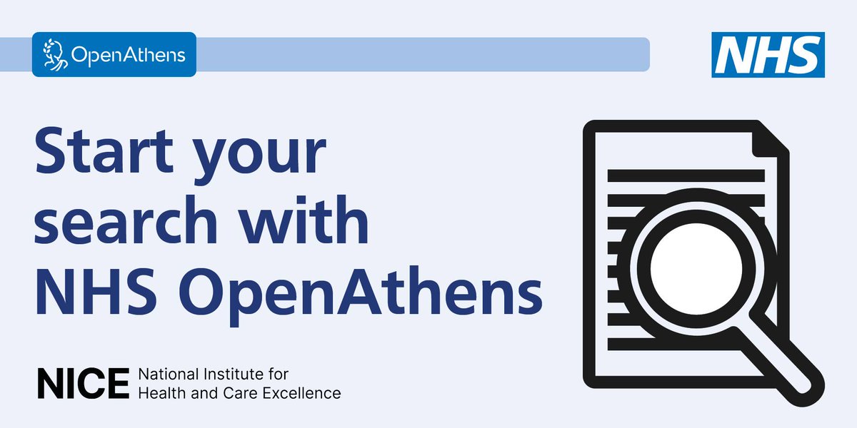 Register for NHS OpenAthens now for a range of free, quality digital resources via the NHS Knowledge and Library Hub including e-books, study aids, clinical decision-making tools, journals, databases and more.

Register today openathens.nice.org.uk