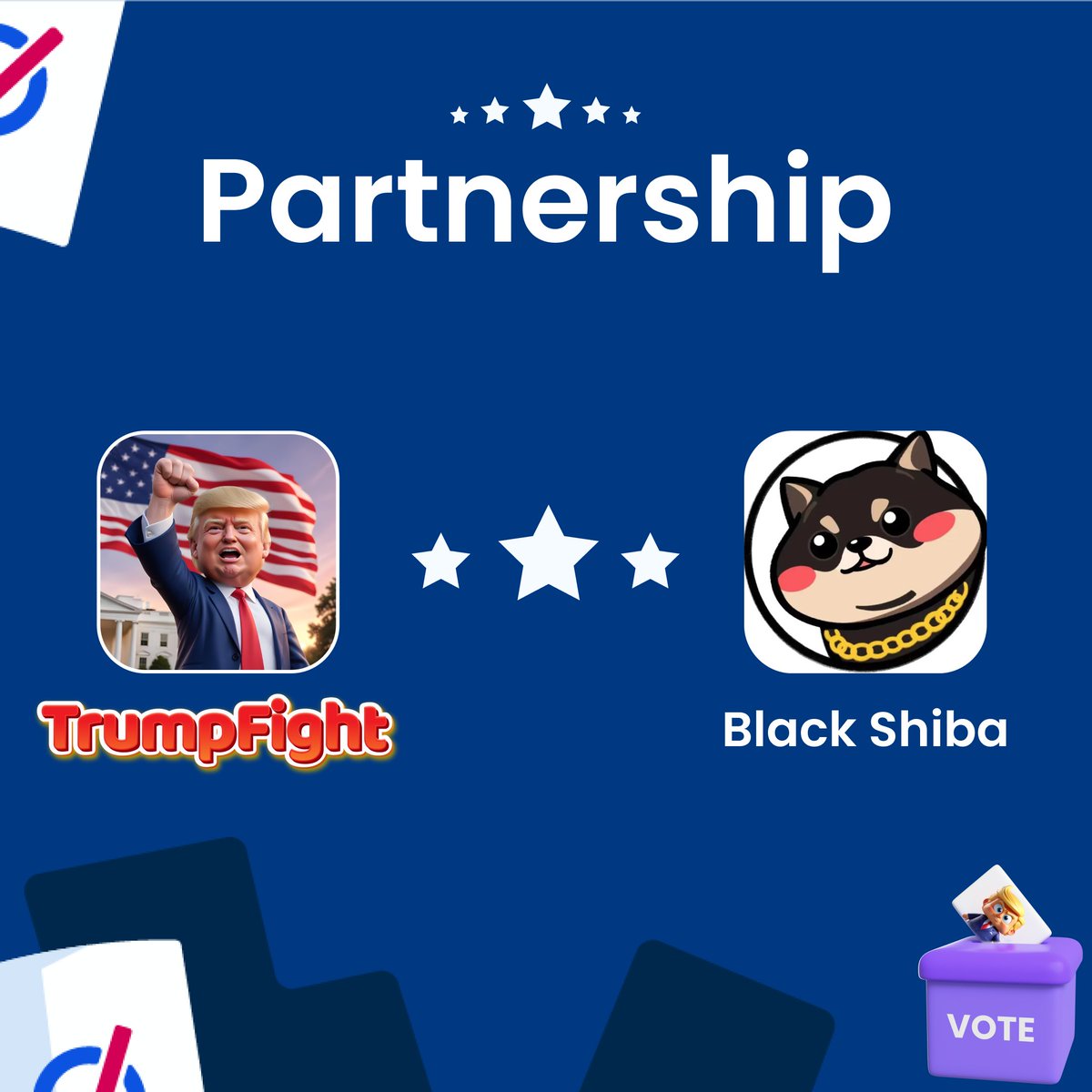 🇺🇸TrumpFight proudly partners with <a href="/BlackShibaPro/">BLACK SHIB</a> to raise awareness for animal rescue through the power of meme coins! 🙌 Together, we’re combining community strength with a shared mission to support animal protection efforts worldwide. 🏘️🐕

➡️Read more: t.me/trumpfight_cha…