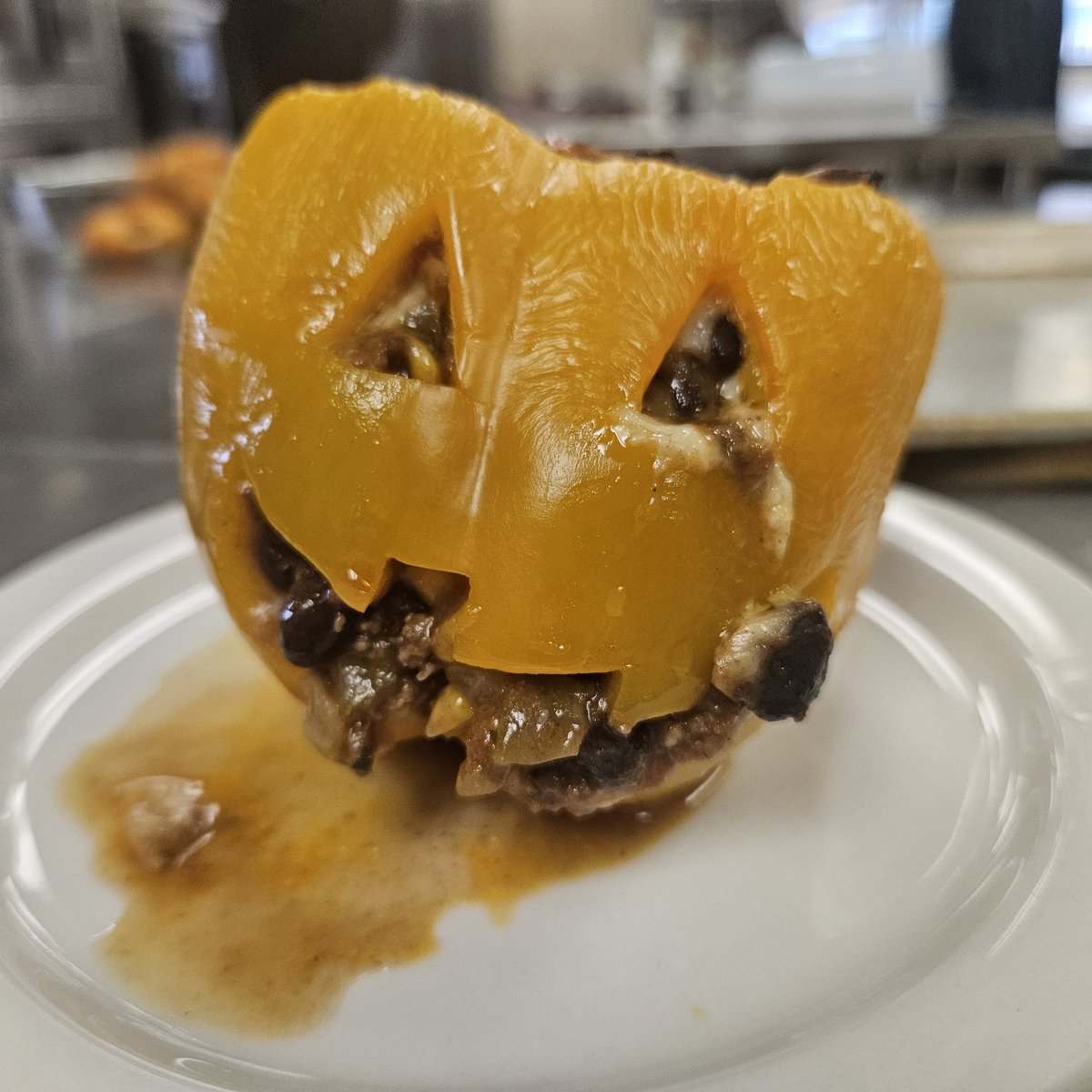coach_jacobson's tweet photo. Last week, the Baking and Culinary classes got into the Halloween spirit! Baking made Apple or Pumpkin Jack O' Lantern Hand Pies, Culinary 1 made Mummy Calzones and Culinary 2 made Jack O' Lantern Stuffed Peppers! 🎃 @wilmotuhs https://t.co/j4ao4E0KGe
