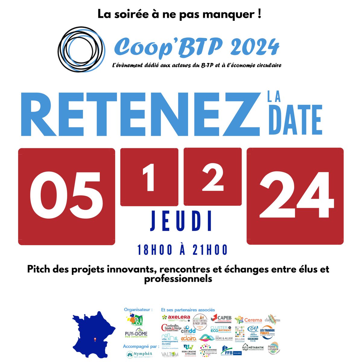 sbacollecte's tweet photo. La 4ème édition de la COOP’BTP aura lieu à Saint-Beauzire (1 Rue du Pont Neuf), le 5 décembre de 18h à 21h. Organisé en partenariat avec un collectif d’acteurs publics et privés, c'est L'EVENEMENT dédié au secteur du B-TP et à l’économie circulaire 👉 https://t.co/0vp9bBG81r https://t.co/dltl7k4b3p
