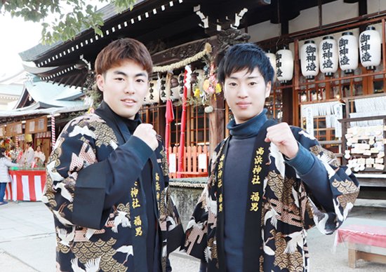 吹田・高浜神社で令和7年度2025年のお正月・えべっさんの福娘さん