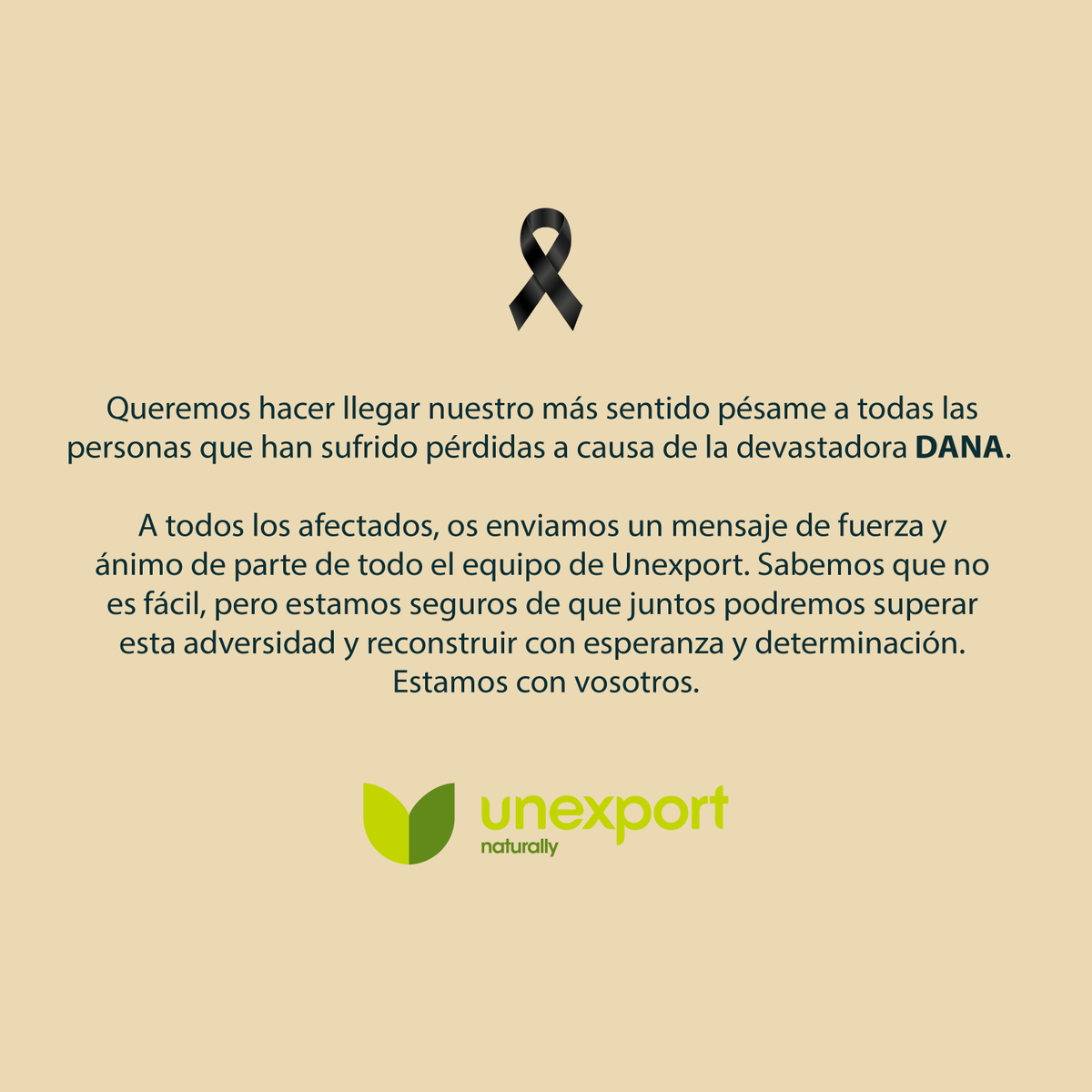 Nuestro más sentido pésame a todas las personas que han sufrido pérdidas a causa de la devastadora DANA. Sabemos que no es fácil, pero estamos seguros de que juntos podremos superar esta adversidad y reconstruir con esperanza y determinación. 

Estamos con vosotros 🖤