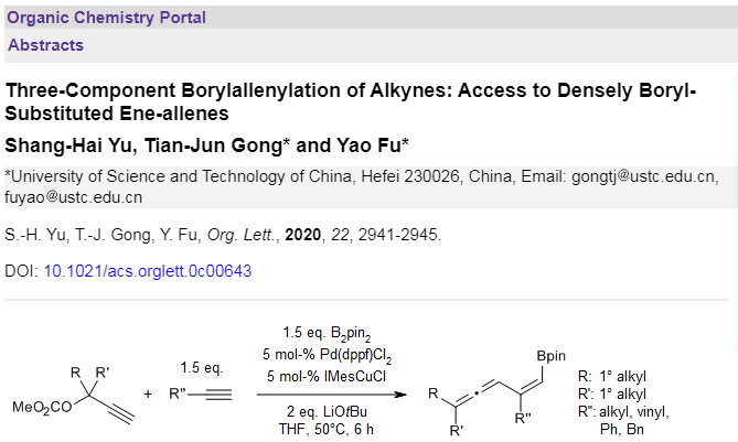 organic_portal's tweet photo. https://t.co/G61s6oQaIq 
A Cu/Pd-catalyzed borylallenylation of alkynes with propargylic carbonates and bis(pinacolato)diboron https://t.co/u6b6hsugdz