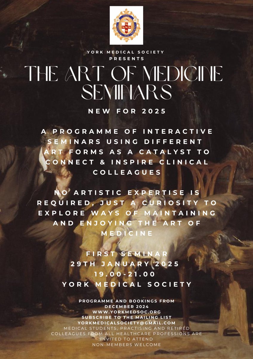 To coincide with <a href="/BeingHumanFest/">Being Human Festival</a> <a href="/york_med_soc/">York Medical Society</a> are launching a programme of interactive seminars using different forms of art to connect and inspire clinical colleagues. Thanks to  our steering group who have created our  programme ‘Being Human’ <a href="/GGoldsbrough/">Griselda Goldsbrough</a> <a href="/YorkLibrariesUK/">We’re not here anymore – formerly @YorkLibrariesUK</a>