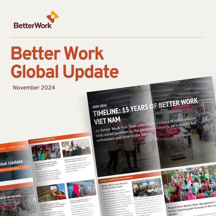 Latest Better Work global newsletter is out! 🎉 Explore reflections on 15 years of Better Work Viet Nam, latest updates from country programmes, and more.  

Read here👉buff.ly/48ydGdA