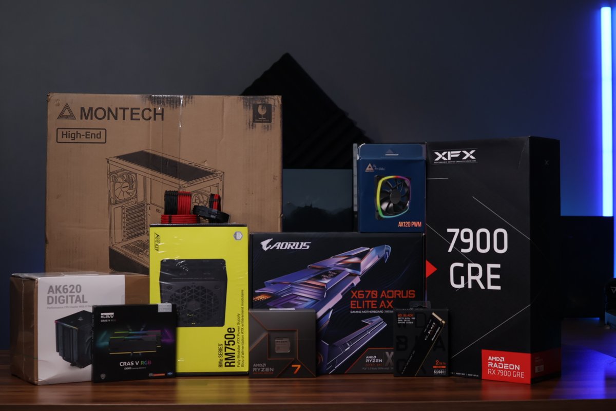 SpecHaven's tweet photo. Finally, our first all @AMD Build. We're going to be building in the @MontechGlobal Sky Two and also using the @KlevvMemory Cras V DDR5 sticks. 

This PC will be getting the Spec-Haven treatment with our custom cable extensions. 😎

Let's get this build underway shall we. 🚀 https://t.co/DDQk0ilIhS